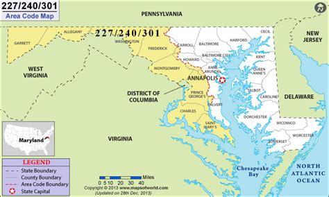 240 Area Code Map Where Is 240 Area Code In Maryland