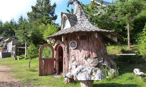 Tiny Hobbit Home Carved From A Stump Is Straight Out Of A
