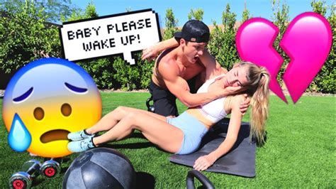 Passing Out While Working Out Prank On Fiance Cute Reaction Youtube