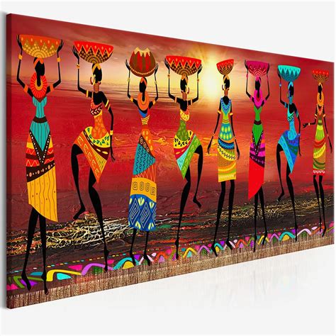 Buy WANGART Cuadros Etnicos Tribal Art Paintings African Women Dancing