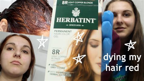 Dying My Hair Red Using Herbatint Youtube