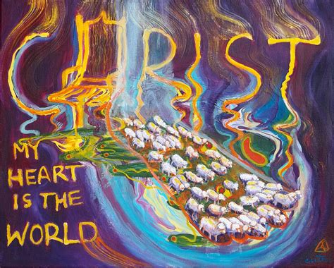 Prophetic Message Sketch Painting 3 Christ My Heart Is The World