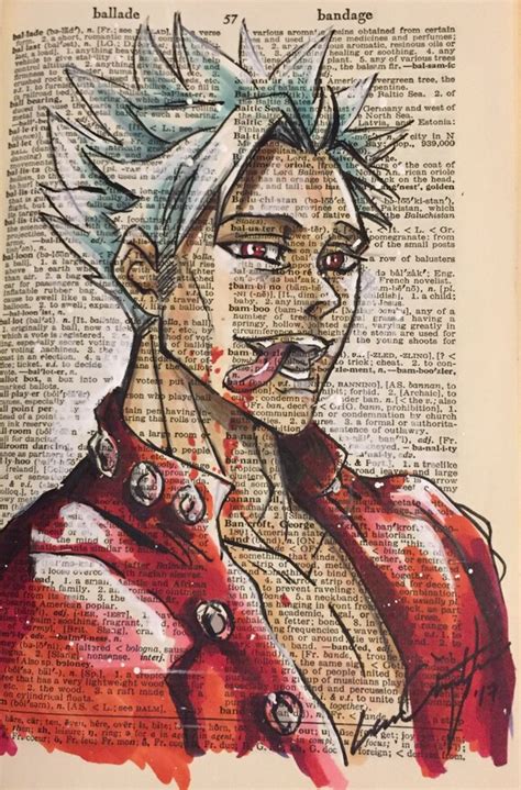 Ban The Seven Deadly Sins Anime Dictionary Page Fine Art