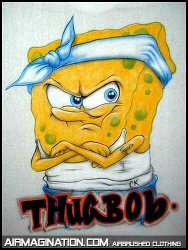 Thug Bob Squarepants In 2019 Disney Character Drawings Spongebob