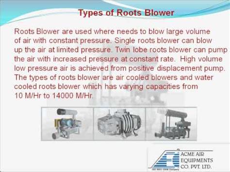 Roots Blower -- Works of Roots Blower, Types of Roots ...
