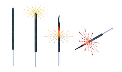Sparkler Icons Set Isometric Style 8857731 Vector Art At Vecteezy
