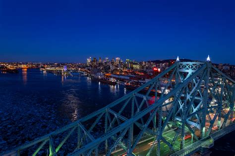 Jacques Cartier Bridge At Blue Dawn Gendron Art Images