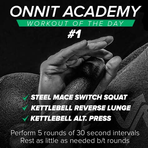Onnit Academy Workout Of The Day 1 Steel Mace And Kettlebell Workout