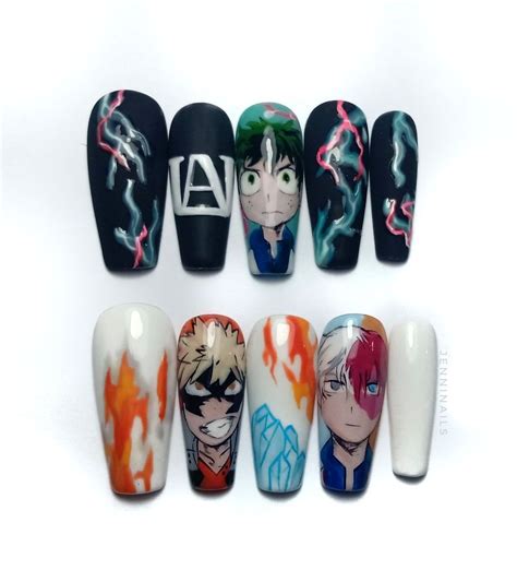 My Hero Academia Nails Kawaii Nails Anime Nails Grunge Nails