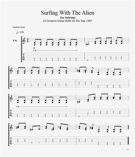 Joe Satriani Surfing With The Alien Bluesmannus Guitar Tabs