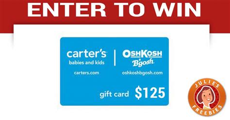 Enter To Win A Carters T Card Julies Freebies