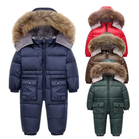 2022 New Winter Baby Jumpsuit Duck Down Jacket Baby Boys And Girls Infant