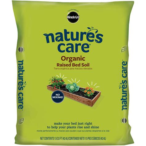 Miracle Gro Natures Care Organic Raised Bed Soil 15 Cu Ft