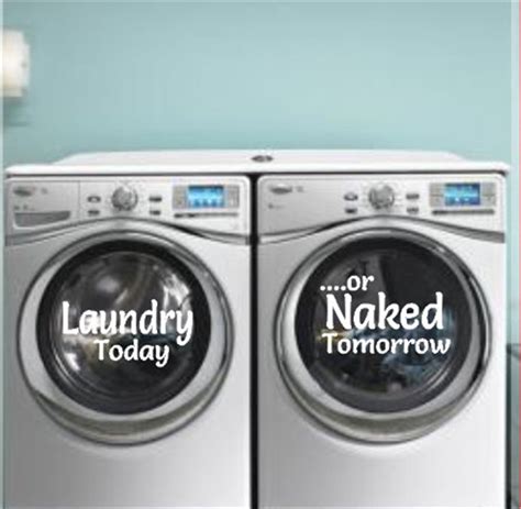 Buy Washer Dryer Decals Stickers Laundry Room Decor Laundry Today Naked Tomorrow Vinyl Decal