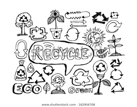 Recycle Drawing Sketch Recycle Sign Stock Vector Royalty Free