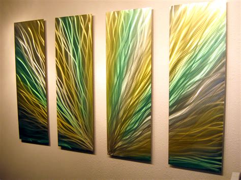 Check spelling or type a new query. Radiance 36" Green & Gold - Metal Wall Art Abstract ...