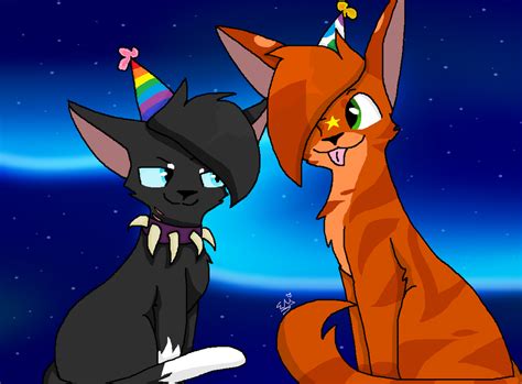 Warrior Cats Scourge And Firestar New Year By Emamaria On Deviantart