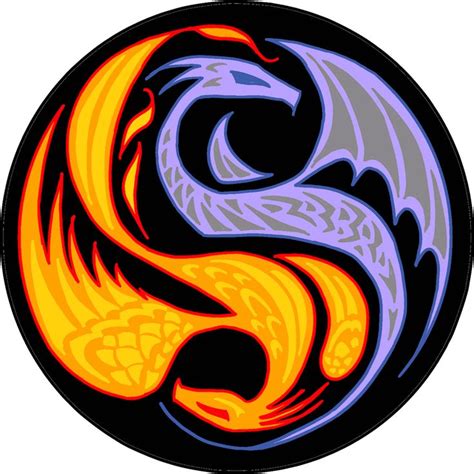 Yin And Yang Phoenix Dragon By Chrysophylaxcreates On Deviantart