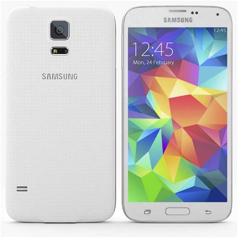 Samsung Galaxy S5 White 3d Model 29 Max Obj Ma Lwo Fbx C4d