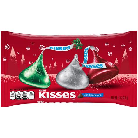 hershey s kisses holiday milk chocolates 11 oz