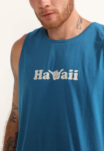 Regata Hang Loose Hawaii Azul Compre Agora Dafiti Brasil