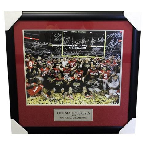 Ohio State Buckeyes 2014 National Champions Framed Autographed Signed