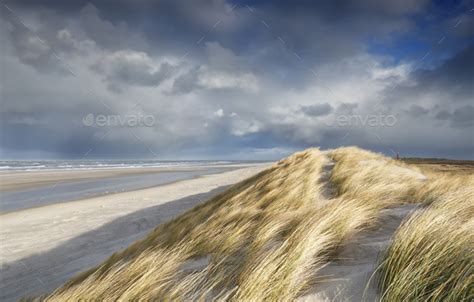 View From Sand Dune On North Sea Beach Stock Photo By Catolla Photodune