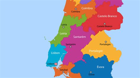 Mapa Politico De Portugal En Espanol Mapas De Portugal Coleccion De