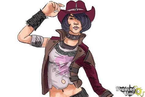 How To Draw Nisha From Borderlands The Pre Sequel Drawingnow