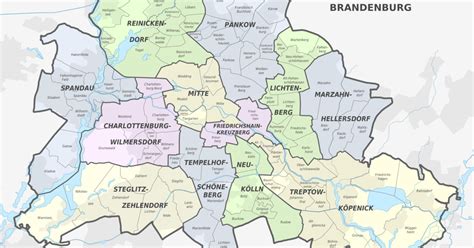 Die berliner karte ist jetzt hochauflösend in den zoomstufen 150 und 200 verfügbar. Karte und plan die 12 bezirke und stadtteile von Berlin