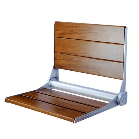 Clevr 18 Ada Compliant Folding Serena Teak Wood Shower Bench Seat
