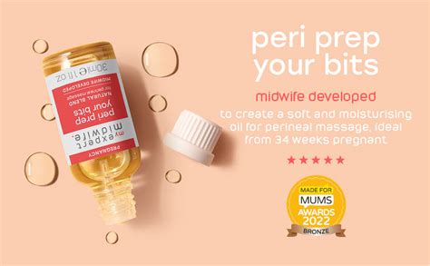 My Expert Midwife Peri Prep Your Bits Perineal Massage Oil Pregnancy