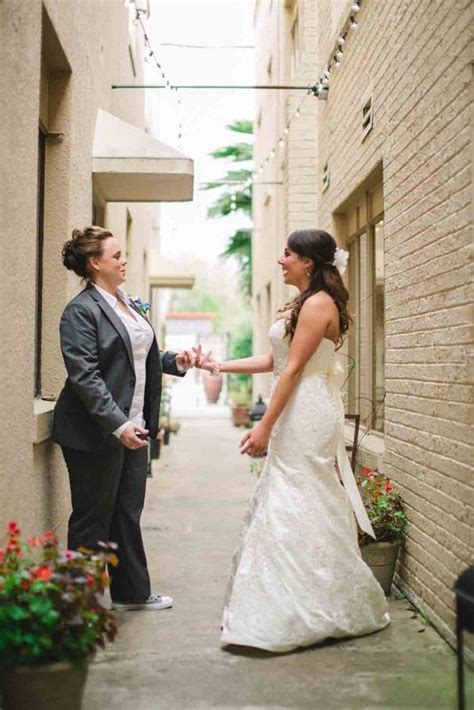 Texas Traditional Villa Lesbian Wedding Equally Wed Modern Lgbtq