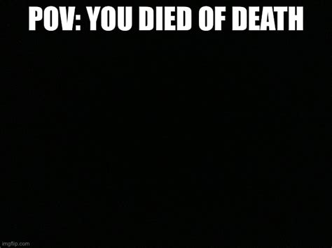 Pov You Died Of Death Imgflip
