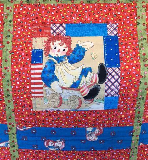 Raggedy Ann One Panel Of A Quilt Raggedy Ann And Andy Quilts Raggedy