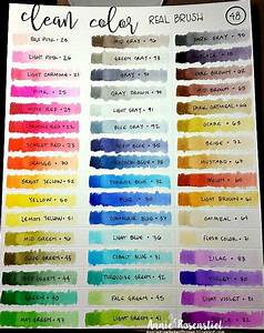 Color Chart Zig Clean Color Real Brush Markers Brush Markers