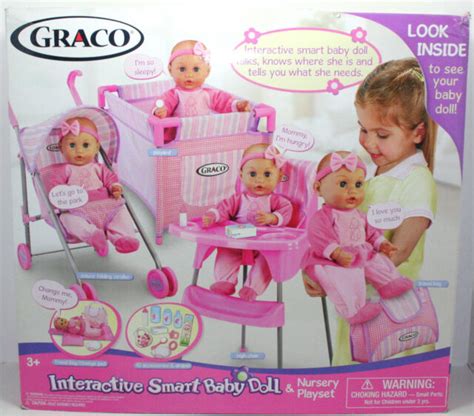 2004 Tollytots Graco Interactive Smart Baby Doll Nursery Playset Rare
