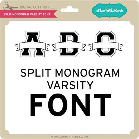 Split Monogram Varsity Font Varsity Monogram Fonts
