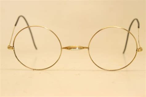 Antique Round Windsor Eyeglasses Gold Vintage Glasses Gem