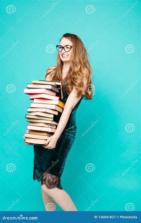 Shocked Teacher Holding Many Books And Screaming Stock Image Image