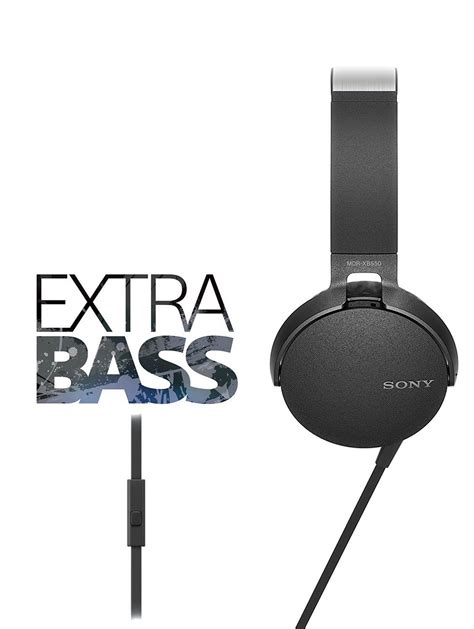 Sony Mdr Xb550ap Extra Bass On Ear Headphones Black 2ne1ca Low