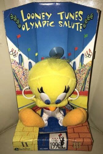 1996 Looney Tunes Usa Olympic Salute Tweetie Bird Gymnast Plush Cartoon