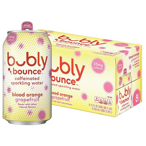 Bubly Bounce Caffeinated Sparkling Water Blood Orange