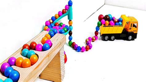 Marble Run Asmr New Wooden Wave Slope ＆ Colorful Marbles ♪ Youtube