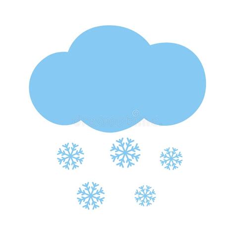 Icon Cloud With Snowflakes Stock Vector Illustration Of Blue 124290954