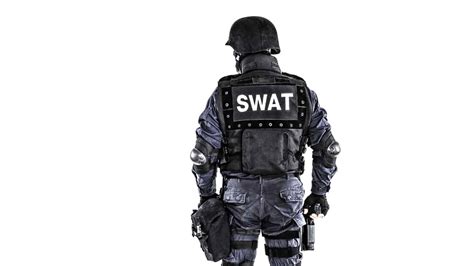 High Powered Back Up Roving Swat Officers On Patrol In Malls