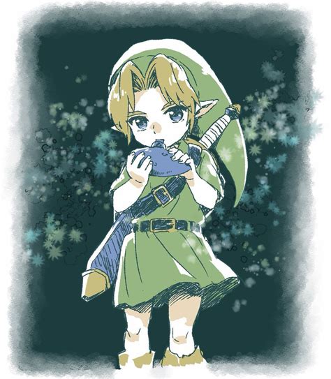 Link Playing The Ocarina Of Time Oot Link Link Zelda O Pokemon