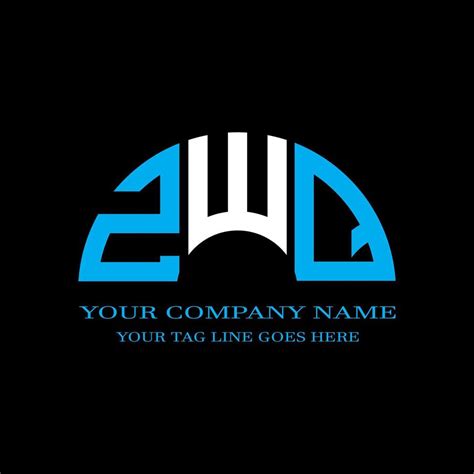 Zwq Letter Logo Creative Design With Vector Graphic 8664886 Vector Art
