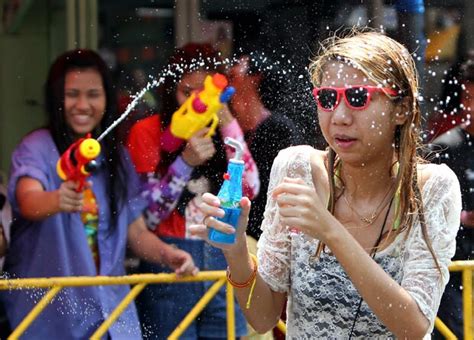 Songkran Festival Celebrating New Year In Thailand And Myanmar With
