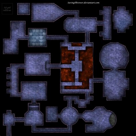 Clean Classic Dungeon Battlemap For DnD Roll20 By SavingThrower On